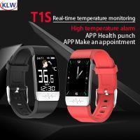 T1S Smart Color Screen Bracelet Tmperature Sport Pedometer Activity Tracker Blood Pressure Heart Rate Monitor Wristband