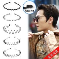 Unisex Black Wavy Hair Head Hoop / Fashion Non slip Metal Spiral Wave Headband Hairpins / Sport Headband Hair Hoop Hair Accessories