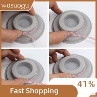 WUSUOGU DIY อุปกรณ์เสริม เครื่องมือวัด ถาดเครื่องประดับ สร้อยคอสร้อยข้อมือประดับด้วยลูกปัด เครื่องประดับทำออแกไนเซอร์ สีเทา flocked ลูกปัด