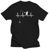 REM Funny Fishing Fisher Heartbeat T shirt For Men Dropshipping Summer Short Sleeve Cotton Plus Size Custom Team Tee XS-6XL