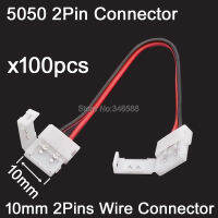 100x15ซม. สายไฟต่อ2Pins 2-pin เชื่อมฟรี FPC PCB 2-Way Connector สำหรับ10มม. กว้าง50500สี LED Strip