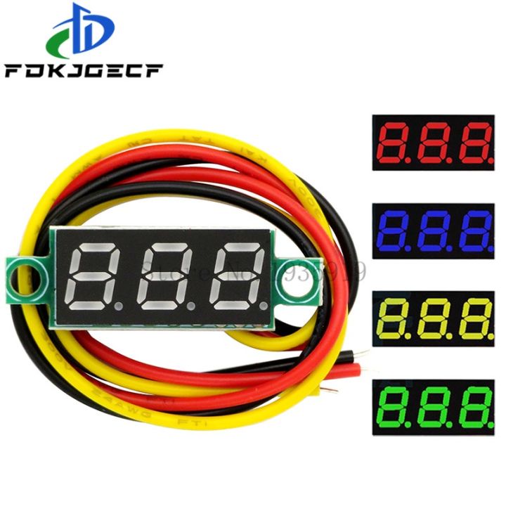 0-28นิ้ว-dc-0-100v-3สายมินิวัดแรงดันไฟฟ้าโวลต์มิเตอร์จอแสดงผลแอลอีดีแผงดิจิตอลโวลต์มิเตอร์เครื่องตรวจจับเครื่องมือวงจรรวม