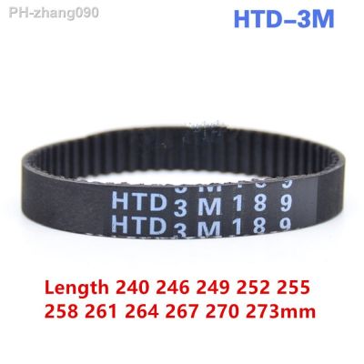 Closed Loop Width 10 15 mm HTD-3M Rubber Timing Belt HTD3M Synchronous Belt Length 240 246 249 252 255 258 261 264 267 270 273mm
