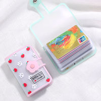 【CW】26 Pockets Card Holder With Button Home Picture Case Lovely Fruit Animal Name Card Book Photocard Holder Photo Album Card Case