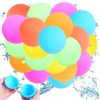 12/24PCS Water Balloons Pool Toys Reusable Water Bomb Splash Balls Beach Party Games Wasserbomben Favors Kids Water Fight Games Balloons