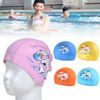 Hot Kids Swim Cap with Cartoon Printing Flexible Waterproof Bathing Cap Comfortable Fit for Girls Boys NOV99 Swim Caps