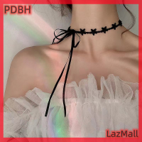 PDBH Fashion Store,ลดราคาด่วนสร้อยคอแฟชั่นโกธิควิคตอเรียนดาวพู่ห้อยคอโชคเกอร์ลูกไม้สีดำเครื่องประดับงานแต่งงานของผู้หญิงวินเทจ