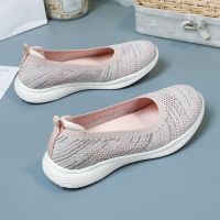 New Summer Womens Shoes Low Heel Soft Sole Casual Breathable Walking Shoes Shallow Mouth Cloth Shoes