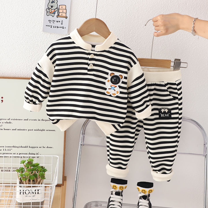 Autumn Formal Boys Clothing Sets Stripe