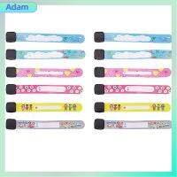 ADAM 12PCS/8PCS สามารถเขียนด้วยลายมือ ปรับได้ การเดินทาง กันน้ำ สายรัดข้อมือ สร้อยข้อมือการรับรู้ความปลอดภัย สายรัดข้อมือป้องกันการสูญหาย