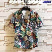 Hawaii BeachwearT-เสื้อ Lelaki Bunga Pantai ย้อนยุค Longgar Baju Lengan Pendek เสื้อฮาวายญี่ปุ่น