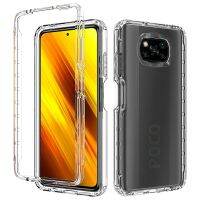 （A Boutique） Mi X3 Pro ไฮบริดเต็มร่างกายกรณีไล่โทนสีที่ชัดเจนสำหรับ Xiaomi Poco NFC M3 F3กันกระแทกกันชน TPU ปกหลัง X4 F Unda