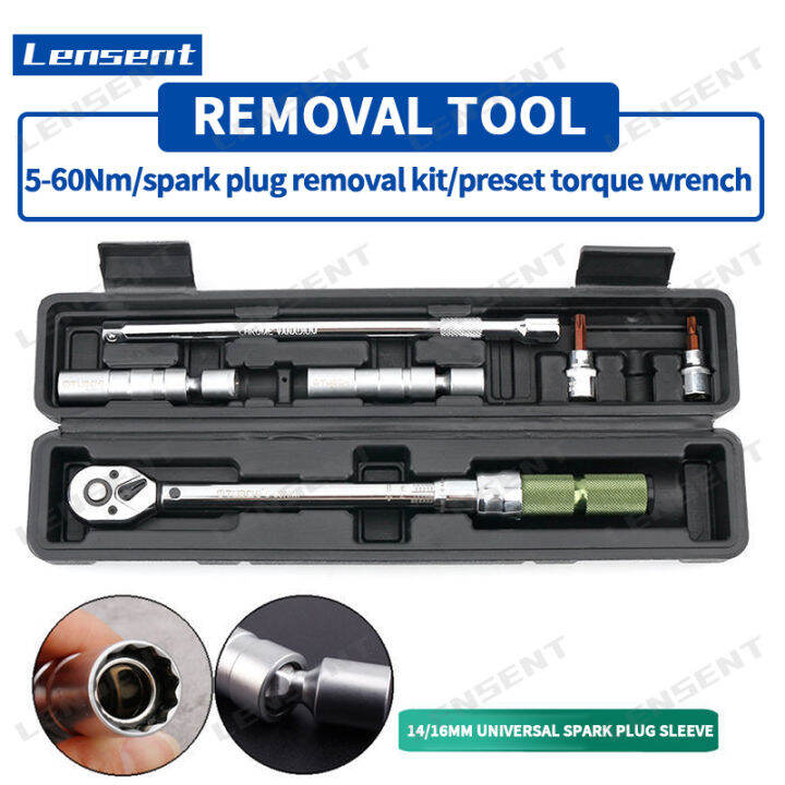 Lensent Spark Plug Removal Tool Preset Universal Torque Wrench