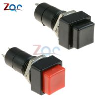 5pcs Square Momentary Push Button Switch Red or Black SPST Car Dash 12V 12MM PBS-11B