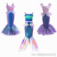 SHUAIYI Pequena sereia คอสเพลย์ fantasia para meninas Charm ชุดเจ้าหญิง Halloween Dress Up Festa de Carnaval Roupas infantis