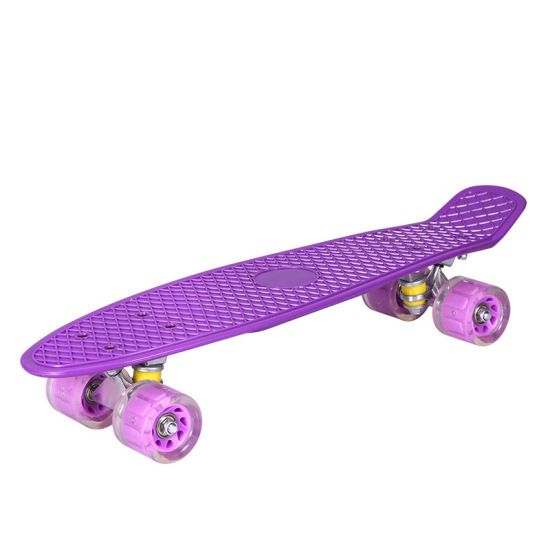 Ván trượt skateboard bánh xe có đèn led trục kim loại cao cấp cho bé kích - ảnh sản phẩm 2
