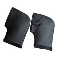 【CW】1 Pair Leather Motorcycle Handle Cover Scooter Handlebar Gloves Windproof Waterproof Motorbike Handle Bar Hand Cover Muff Winter