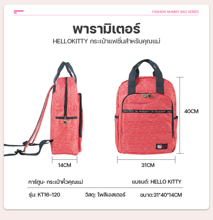 hello-kitty-bag-กระเป๋าใส่นม-กระเป๋าสะพายหลังกระเป๋า-กระเป๋าสะพายผชกระเป๋าคุณแม่-กระเป๋าเตรียมคลอด-กระเป๋าแม่ลูกอ่อนกระเป๋าใส่ของเด็ก-น่ารัก