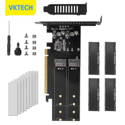 [Vktech] M.2การ์ดขยายตัว NVME PCIE 3.0 X16บอร์ดอะแดปเตอร์ M คีย์ตัวควบคุมอะแดปเตอร์ HDD สนับสนุนการโจมตีด้วยฮีทซิงค์