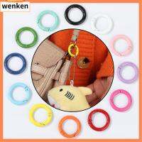 WENKEN 5pcs 13 สี ประตูชุบ ตะขอโลหะผสมสังกะสี คลิปหนีบสแน็ป Carabiner Purses Handbags หัวเข็มขัด Spring O-Ring Buckles