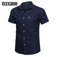 JEEP SPIRIT เสื้อแขนสั้นผู้ชายฤดูร้อนเวอร์ชั่นเกาหลีแฟชั่นลำลองผู้ชายเสื้อครึ่งแขนเครื่องมือล้างเสื้ออินเทรนด์