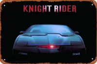 Knight Rider Movie (1982) โปสเตอร์ป้ายดีบุกโลหะโบราณสไตล์วินเทจตกแต่งแผ่นโลหะประดับผนังป้ายโลหะ8X12นิ้ว