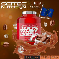 SCITEC NUTRITION (100% Whey Protein2350g-Ice Coffee รสกาแฟเย็น) เวย์โปรตีน เพิ่มกล้ามเนื้อ คุมหิว บำรุง ซ่อมแซม ฟื้นฟู) WPC มีฮาลาล