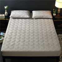 Multi-size Bed Cover Washable Embossed Cotton Quilted Mattress Protector Soft Anti-mite Mattress Air-Permeable Bed Pad