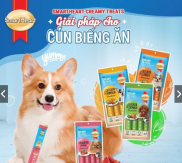 Súp thưởng cho chó KEM THƯỞNG Smart Heart Creamy Dog Treats dạng thanh 15gr