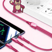 3 in 1 Fast Charging Cable Nylon Braid 66W High Power Efficient Universal Adapter for IOS for Android and Type C