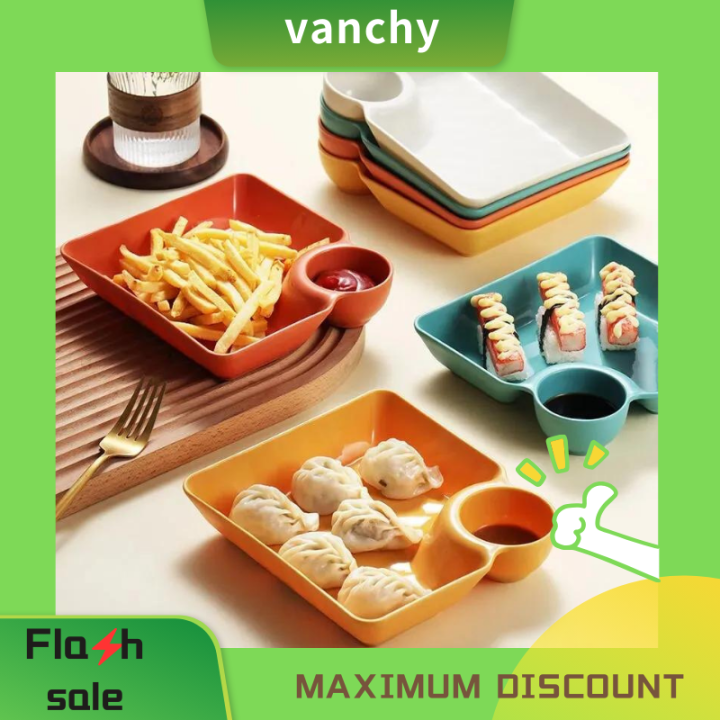 vanchy-french-fries-ketchup-holder-dumpling-plate-with-vinegar-plate-snack-dish-2-grid-spices-dish-dumplings-dessert