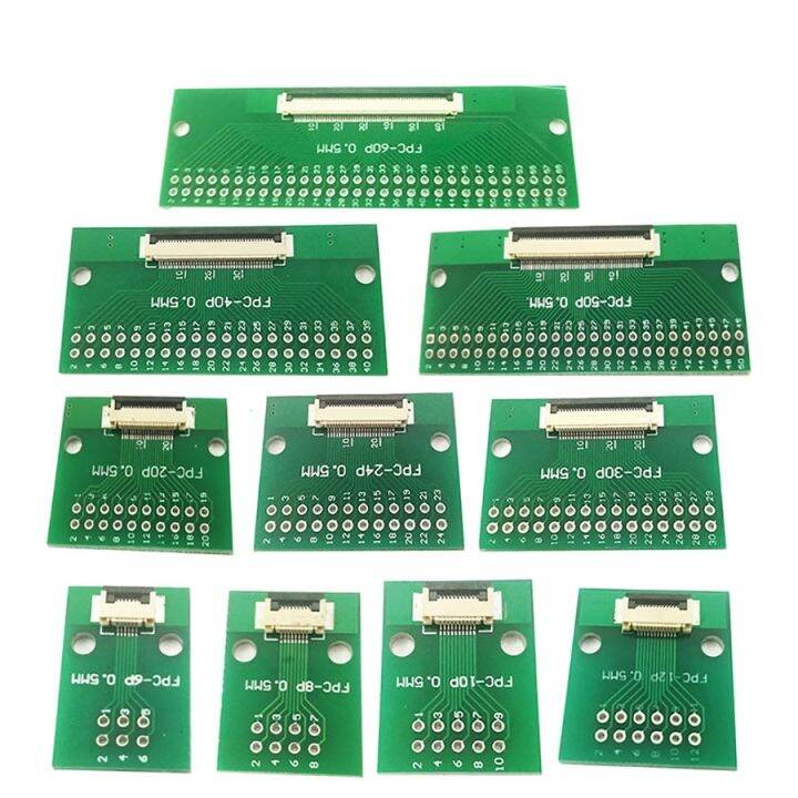 1ชิ้น-fpc-ffc-cable-6-8-10-12-20-24-30-40-50-60-80พิน0-5มม-ตัวเชื่อมต่อระยะห่างอะแดปเตอร์-smt-ถึง2-54มม-1-00นิ้วผ่านรู