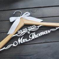 Personalized Wedding Hanger Groom Hanger Bride Bridesmaid Gift Bridal Shower Gift Wedding Favors Bridal Dress Hanger Name Hanger