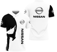 3D Printed Nissan SUKLL  LOGO Polo Shirt Ver 1 (White) in 2023