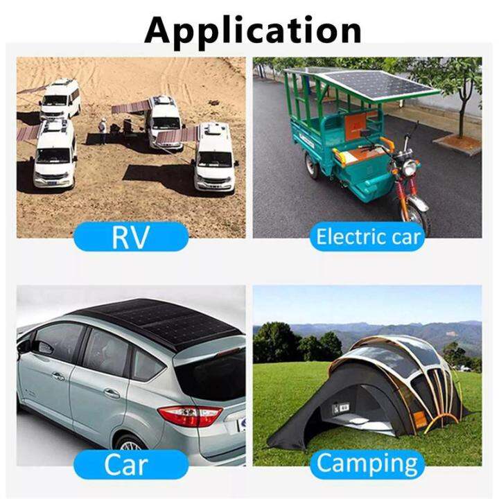 เครื่องชาร์จแผงเซลล์แสงอาทิตย์พลังงานแสงแดด12v-สำหรับรถยนต์ชุดแผงแสงอาทิตย์ชุดแผงแสงอาทิตย์ชุดแผงแสงอาทิตย์แบบยืดหยุ่นแบบพกพานำกลับมาใช้ได้ที่ชาร์จแสงอาทิตย์สำหรับตั้งแคมป์แผงพลังงานแสงอาทิตย์แบบพกพาช