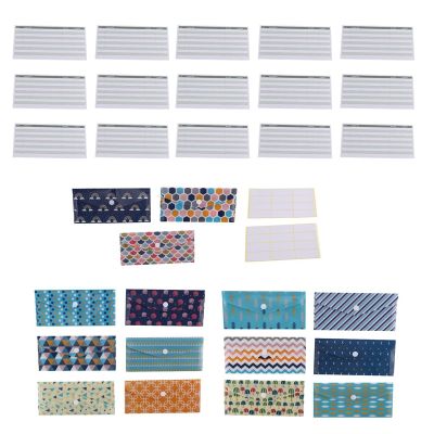 15Pcs Waterproof Envelope Reusable Budget Envelopes Expense Tracking Budget Sheets and Stickers