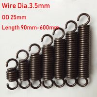 1pcs Wire Diameter 3.5mm Tension Extension Spring Expansion Springs Length 90/110/130/150/170/190/200/220-600mmOut Diameter 25mm Food Storage  Dispens