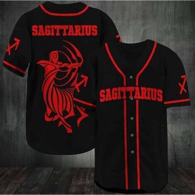 Sagittarius Birthday Gift For Boy Zodiac Star Sign Galaxyy Men Baseball Jersey Full Button Shirt