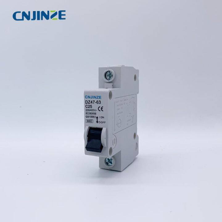 cnjinze-circuit-breaker-แรงดันต่ำ-miniature-air-breaker-1เสาสีม่วงสีดำ-handle-miniature-circuit-breaker-25a