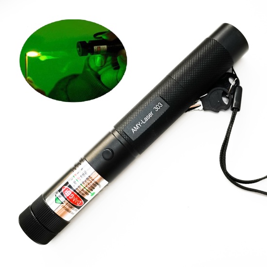 Đèn pin lazer 303 chiếu xa nhiều hình cực đẹp - trọn bộ gồm đèn laser - ảnh sản phẩm 1