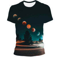 เสื้อยืดลายกราฟฟิค Starry Sky Universe สำหรับผู้ชายเสื้อยืดแฟชั่นฤดูร้อน3D Space Planet เสื้อยืดบุคลิกภาพสไตล์เท่