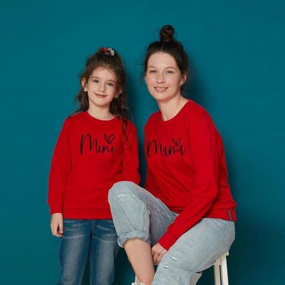 Mamas Boy Mama Mini Sweatshirts Mom Kids Baby GirlsT Shirt Set Family Look Mommy And Me Clothes Mother Daughter Matching Outfits