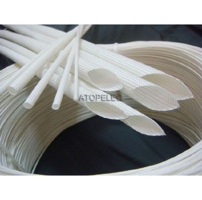 1M ID 1/2/3/4/5/6/8/10/12/14/16/20/25mm Braided Fiber Glass Fiberglass Sleeving High Temperature 600℃ 500V Soft Tube Wrap Wire Electrical Circuitry Pa
