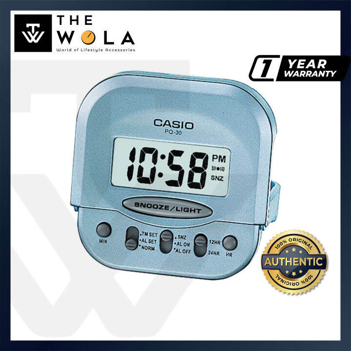 Casio Table Clock PQ302 Blue Color Lazada