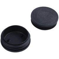 Blanking End Round Tube Inserts Cap Cover 50mm Dia Black 48 Pcs