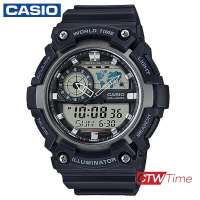 Casio Standard นาฬิกาข้อมือผู้ชาย สายเรซิน รุ่น AEQ-200W-1AVDF (Black)