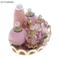 KITTENBABY โมเดลถาดน้ำหอมสีชมพู1:12บ้านตุ๊กตาบ้านตุ๊กตาตกแต่งห้องน้ำห้องนอน