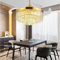 ไฟพัดลมเพดานแบบอัมพรางตัว crystal Light คริสตัล โคมไฟเพดาน Ceiling Lights โคมระย้า Citrine โคมระย้าคอนติเนนตัลที่ใช้ในห้องนั่งเล่น ห้องรับประทานอาหาร ห้องนอน ห้องทำงาน