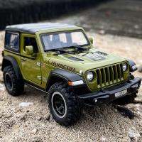 รถจี๊ป1:32 Wrangler Rubicon หุ่นอัลลอยออฟโรดรถของเล่นหล่อโลหะรถของเล่นเสียงและไฟสำหรับเด็ก LPD-017รถ