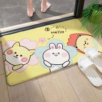 Bernicl Cartoon Bear Bunny Dog Partner Series Floor Mats Rugs Home Entrance Carpets Bedroom Toilet Bathroom Absorbent Non-Slip Foot Pad